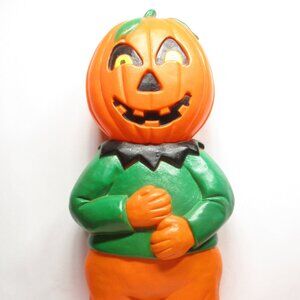 VTG Halloween Don Featherstone Pumpkin Head Scarecrow Blow Mold Union 1995 WORKS